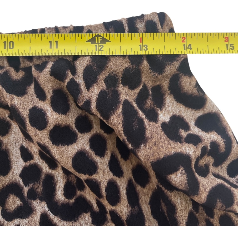 MICHAEL Michael Kors Animal Print Elastic Band Waist Tiered Ruffle Hem Skirt New - Picture 6 of 7
